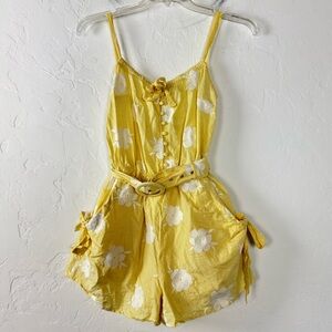 Sabo Australia Romper‎ Playsuit Jumpsuit One Piece Floral Gingham Plaid Yellow